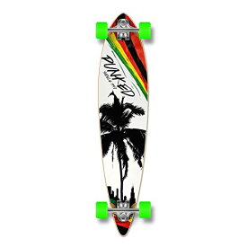 ロングスケートボード スケボー 海外モデル 直輸入 Punked Palm City Rasta Longboard Complete Skateboard - Available in All Shapes (Pintail)ロングスケートボード スケボー 海外モデル 直輸入