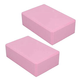 ヨガブロック フィットネス Pink Yoga Block, Foam 2 Pack Foam Travel Yoga Pilates Blocks Stability Nonslip Blocks for Meditation Pilates Yogaヨガブロック フィットネス
