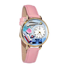 腕時計 気まぐれなかわいい プレゼント クリスマス ユニセックス Whimsical Gifts Dentist Dental Hygienist 3D Watch | Gold Finish Large | Unique Fun Novelty | Handmade in USA | Pink Leather Watc腕時計 気まぐれなかわいい プレゼント クリスマス ユニセックス