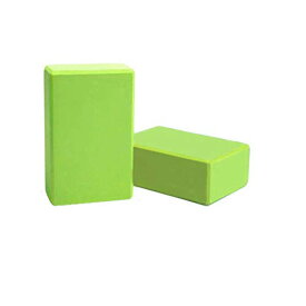 ヨガブロック フィットネス Yoga Blocks-2PC Blocks Set-High Density EVA Foam Blocks to Support and Deepen Poses,Improve Strength and Balance and Flexibility-Lightweight, Perfect for Home or Gym (Green)ヨガブロック フィットネス