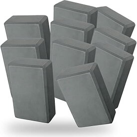 ヨガブロック フィットネス 10 Pcs Yoga Blocks Eva Foam Blocks Supportive Yoga Brick Soft Non Slip Gymnastic Blocks Lightweight Dance Blocks for Stretching Yoga Accessories for Women Yoga, Pilates, Meditation (Gray)ヨガブロック フィットネス