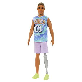 バービー バービー人形 Barbie Fashionistas Ken Fashion Doll #212 with Prosthetic Leg, Los Angeles Jersey, Purple Shorts & Sneakersバービー バービー人形