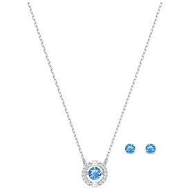 スワロフスキー アメリカ アクセサリー ブランド かわいい SWAROVSKI Crystal Blue Sparkling Dance Necklace and Earrings Set, Rhodium-Platedスワロフスキー アメリカ アクセサリー ブランド かわいい