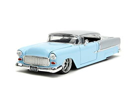 ジャダトイズ ミニカー ダイキャスト アメリカ Big Time Muscle 1:24 1955 Chevrolet Bel-Air Die-Cast Car, Toys for Kids and Adults(Light Blue)ジャダトイズ ミニカー ダイキャスト アメリカ