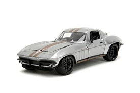 ジャダトイズ ミニカー ダイキャスト アメリカ Big Time Muscle 1:24 1966 Chevrolet Corvette Stingray Die-Cast Car, Toys for Kids and Adults(Silver)ジャダトイズ ミニカー ダイキャスト アメリカ