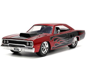 ジャダトイズ ミニカー ダイキャスト アメリカ Jada Toys Big Time Muscle 1:24 1970 Plymouth Road Runner Die-cast Car Red/Black Flames, Toys for Kids and Adultsジャダトイズ ミニカー ダイキャスト アメリカ