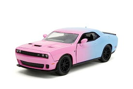 ジャダトイズ ミニカー ダイキャスト アメリカ Pink Slips 1:24 2015 Dodge Challenger SRT Hellcat Die-Cast Car, Toys for Kids and Adults(Light Blue/Pink)ジャダトイズ ミニカー ダイキャスト アメリカ