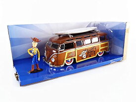ジャダトイズ ミニカー ダイキャスト アメリカ Jada Toys Disney Pixar Toy Story 1:24 Volkswagen T1 Bus Diecast Vehicle & 2.75" Woody Figure, Brownジャダトイズ ミニカー ダイキャスト アメリカ