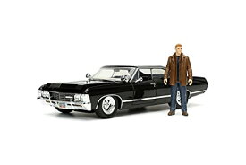 ジャダトイズ ミニカー ダイキャスト アメリカ Jada Toys 253255037 Supernatural Dean Winchester, 1967 Chevy Impala Sport Sedan, Doors + Boot + Moter Cover to Open, 1:24 Scale, Black, One Sizeジャダトイズ ミニカー ダイキャスト アメリカ