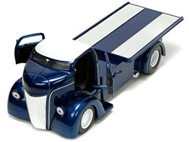 ジャダトイズ ミニカー ダイキャスト アメリカ Jada Toys Just Trucks 1:24 1947 Ford COE Flatbed Die-cast Car Dark Blue/White with Tire Rack, Toys for Kids and Adultsジャダトイズ ミニカー ダイキャスト アメリカ