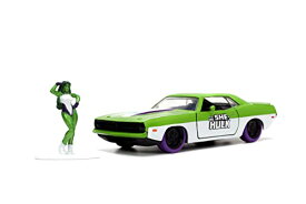 ジャダトイズ ミニカー ダイキャスト アメリカ Marvel 1:32 1973 Plymouth Barracuda Die-Cast Car & 1.65" She-Hulk Figure, Toys for Kids and Adultsジャダトイズ ミニカー ダイキャスト アメリカ