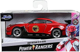 ジャダトイズ ミニカー ダイキャスト アメリカ Jada 1:32 Scale Power Rangers 2009 Nissan GT R, redジャダトイズ ミニカー ダイキャスト アメリカ