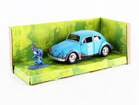 ジャダトイズ ミニカー ダイキャスト アメリカ Jada Toys Disney Lilo and Stitch 1:32 Volkswagen Beetle Die-cast Car w/ 1.65" Stitch Figure, Toys for Kids and Adultsジャダトイズ ミニカー ダイキャスト アメリカ