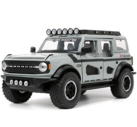 ジャダトイズ ミニカー ダイキャスト アメリカ 2021 Bronco Gray with Black Stripes with Roof Rack Own The Night Just Trucks Series 1/24 Diecast Model Car by Jada 33300ジャダトイズ ミニカー ダイキャスト アメリカ