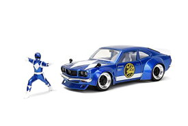 ジャダトイズ ミニカー ダイキャスト アメリカ Power Ranges 1:24 1974 Mazda RX-3 Die-Cast Car & 2.75" Blue Ranger Figure, Toys for Kids and Adultsジャダトイズ ミニカー ダイキャスト アメリカ