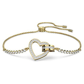 スワロフスキー アメリカ アクセサリー ブランド かわいい SWAROVSKI Lovely Bracelet, Heart, White, Gold-tone Finishスワロフスキー アメリカ アクセサリー ブランド かわいい