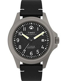 腕時計 タイメックス メンズ Timex Men's Expedition North Titanium Automatic 41mm Watch - Black Strap Black Dial Titanium Case腕時計 タイメックス メンズ