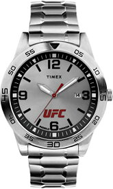 腕時計 タイメックス メンズ Timex UFC Men's Legend 42mm Watch - Silver-Tone Strap Silver-Tone Dial Silver-Tone Case腕時計 タイメックス メンズ
