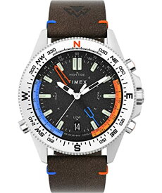 腕時計 タイメックス メンズ Timex Men's Expedition North Tide-Temp-Compass 43mm Watch - Brown Strap Black Dial Stainless Steel Case腕時計 タイメックス メンズ