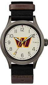 腕時計 タイメックス メンズ Timex Tribute Men's NFL Clutch 40mm Watch ? Washington Commanders with Black Fabric & Leather Strap腕時計 タイメックス メンズ