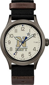 腕時計 タイメックス メンズ Timex Tribute Men's Collegiate Pride 40mm Watch - US Naval Academy Midshipmen with Black Fastwrap Strap腕時計 タイメックス メンズ