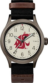 腕時計 タイメックス メンズ Timex Tribute Men's Collegiate Pride 40mm Watch - Washington State Cougars with Black Fastwrap Strap腕時計 タイメックス メンズ