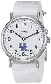腕時計 タイメックス レディース Timex Tribute Women's Collegiate Weekender 38mm Watch ? Kentucky Wildcats with White Fabric Slip-Thru Strap腕時計 タイメックス レディース