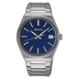 腕時計 セイコー メンズ SEIKO Men's Blue Dial Silver Stainless Steel Band Classic Analog Quartz Watch腕時計 セイコー メンズ