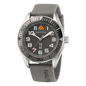 腕時計 ノーティカ メンズ Nautica N83 Men's N83 Finn World Gray Silicone Strap Watch (Model: NAPFWF202)腕時計 ノーティカ メンズ