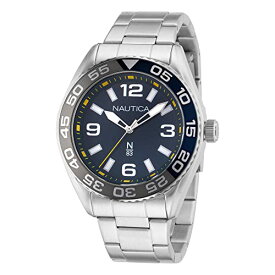 腕時計 ノーティカ メンズ Nautica N83 Men's NAPFWS308 Finn World Stainless Steel Bracelet & Blue Wheat PU Fiber Strap Watch腕時計 ノーティカ メンズ