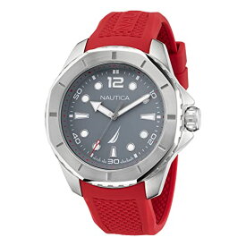 腕時計 ノーティカ メンズ Nautica Men's KOH May Bay Red Silicone Strap Watch (Model: NAPKMF202)腕時計 ノーティカ メンズ