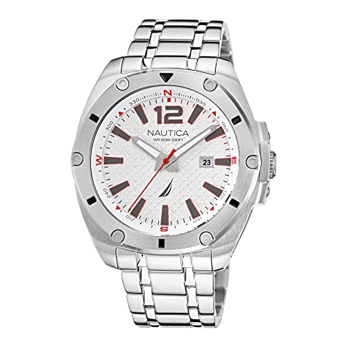 腕時計 ノーティカ メンズ Nautica Men´s NAPTCS221 Tin Can Bay Grey/White/SST Bracelet Watch腕時計 ノーティカ メンズ