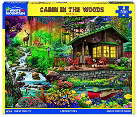 ジグソーパズル 海外製 アメリカ White Mountain - Cabin in The Woods, 500 Piece Jigsaw Puzzle, Spring Cabin Puzzleジグソーパズル 海外製 アメリカ