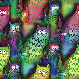 ジグソーパズル 海外製 アメリカ Better Me Funky Felines Square 1000 Piece Puzzle - Funny & Colorful Cat Puzzles for Adults 1000 Piece, Unusual Trippy Smiling Kitty Cats Puzzleジグソーパズル 海外製 アメリカ