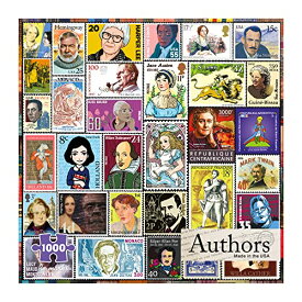 ジグソーパズル 海外製 アメリカ Re-marks Famous Authors Postage-Stamp Collage Puzzle, 1000 Piece Jigsaw Puzzle for All Agesジグソーパズル 海外製 アメリカ