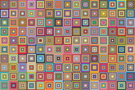 ジグソーパズル 海外製 アメリカ Bgraamiens Puzzle-Retro Art Squares-1000 Pieces Creative Colorful Squares Hard Puzzle Color Challenge Jigsaw Puzzleジグソーパズル 海外製 アメリカ
