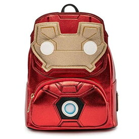 ラウンジフライ アメリカ 日本未発売 バッグ コラボ Loungefly x Marvel Iron Man Light Up Mini Backpack Metallic Leatherラウンジフライ アメリカ 日本未発売 バッグ コラボ