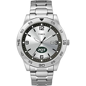 腕時計 タイメックス メンズ Timex Tribute Men's NFL Citation 42mm Watch ? New York Jets with Stainless Steel Expansion Band腕時計 タイメックス メンズ
