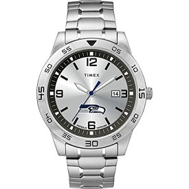 腕時計 タイメックス メンズ Timex Tribute Men's NFL Citation 42mm Watch ? Seattle Seahawks with Stainless Steel Expansion Band腕時計 タイメックス メンズ