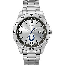 腕時計 タイメックス メンズ Timex Tribute Men's NFL Citation 42mm Watch ? Indianapolis Colts with Stainless Steel Expansion Band腕時計 タイメックス メンズ