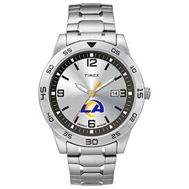 腕時計 タイメックス メンズ Timex Tribute Men's NFL Citation 42mm Watch ? Los Angeles Rams with Stainless Steel Expansion Band腕時計 タイメックス メンズ