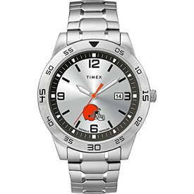 腕時計 タイメックス メンズ Timex Tribute Men's NFL Citation 42mm Watch ? Cleveland Browns with Stainless Steel Expansion Band腕時計 タイメックス メンズ