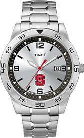 腕時計 タイメックス メンズ Timex Tribute Men's Collegiate Citation 42mm Watch ? NC State Wolfpack with Stainless Steel Expansion Band腕時計 タイメックス メンズ