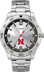 腕時計 タイメックス メンズ Timex Tribute Men's Collegiate Citation 42mm Watch ? Nebraska Cornhuskers with Stainless Steel Expansion Band腕時計 タイメックス メンズ