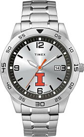 腕時計 タイメックス メンズ Timex Tribute Men's Collegiate Citation 42mm Watch ? Illinois Fighting Illini with Stainless Steel Expansion Band腕時計 タイメックス メンズ