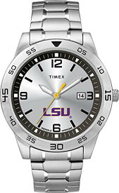 腕時計 タイメックス メンズ Timex Tribute Men's Collegiate Citation 42mm Watch ? LSU Tigers with Stainless Steel Expansion Band腕時計 タイメックス メンズ