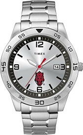 腕時計 タイメックス メンズ Timex Tribute Men's Collegiate Citation 42mm Watch ? Arkansas Razorbacks with Stainless Steel Expansion Band腕時計 タイメックス メンズ