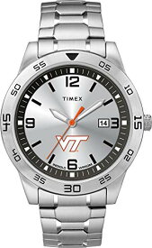 腕時計 タイメックス メンズ Timex Tribute Men's Collegiate Citation 42mm Watch ? Virginia Tech Hokies with Stainless Steel Expansion Band腕時計 タイメックス メンズ