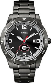 腕時計 タイメックス メンズ Timex Tribute Men's Collegiate Acclaim 42mm Watch ? Georgia Bulldogs with Black Stainless Steel Expansion Band腕時計 タイメックス メンズ