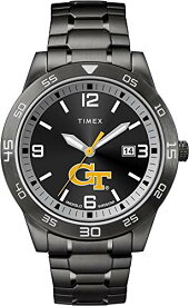 腕時計 タイメックス メンズ Timex Tribute Men's Collegiate Acclaim 42mm Watch ? Georgia Tech Yellow Jackets with Black Stainless Steel Expansion Band腕時計 タイメックス メンズ
